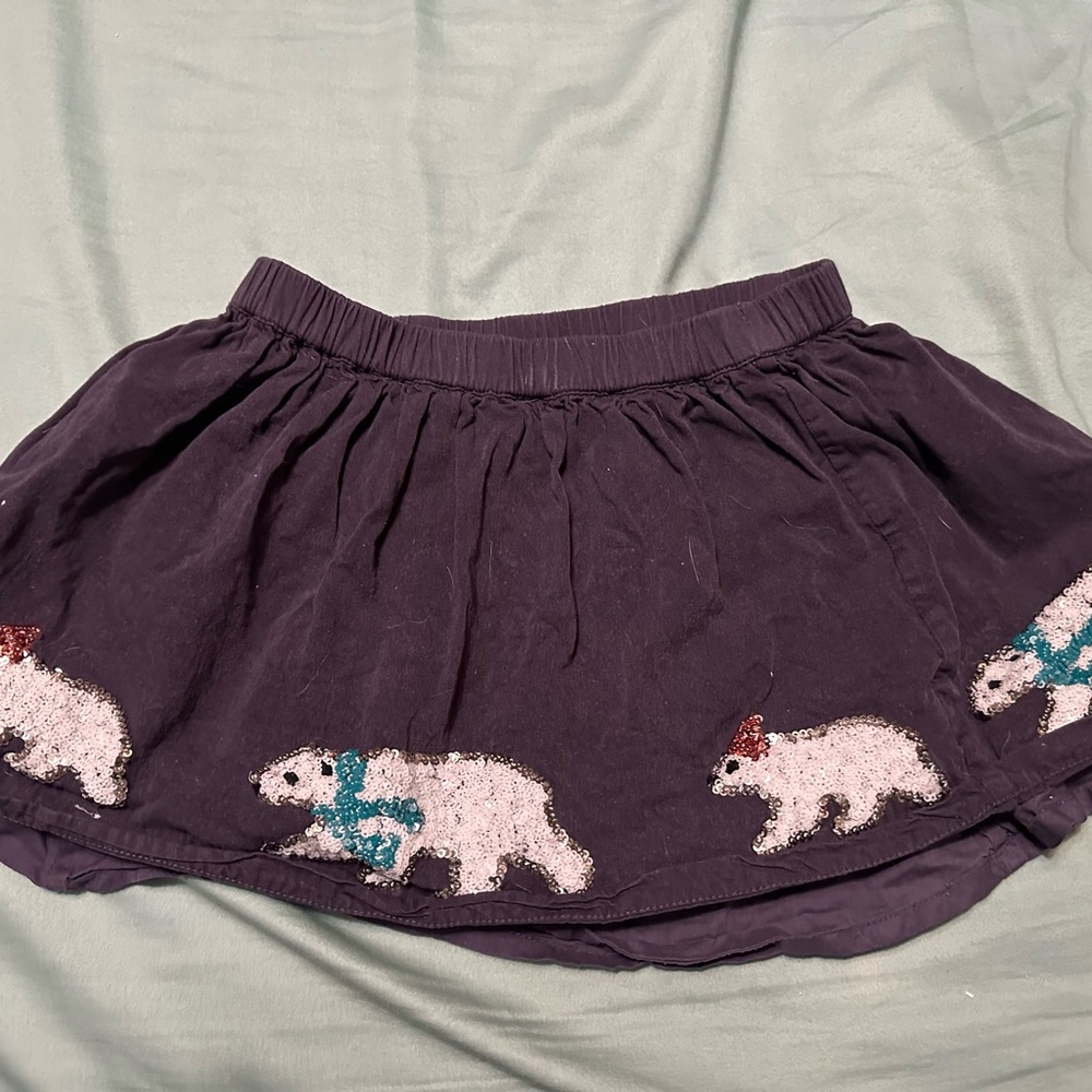 Purple Skirt with Polar Bear Design